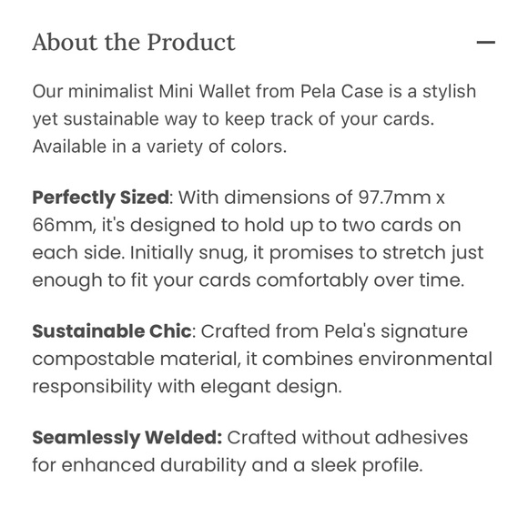 BRAND NEW Pela mini wallet - Picture 3 of 5